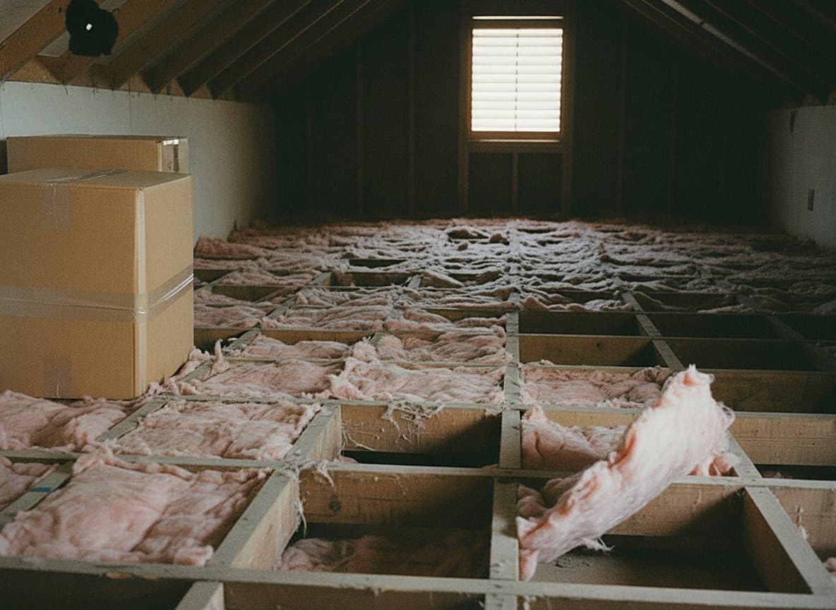 Attic with inadequate insulation